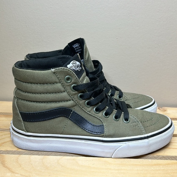 Vans Men’s size 4.5 Canvas/Olive Hightop - Picture 3 of 5